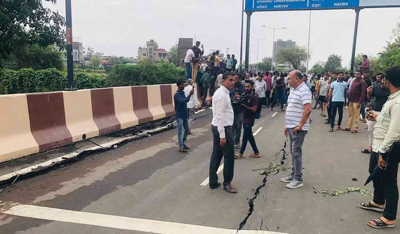 Gujarat’s tryst with weak flyovers continues; 40-day-old Variyav Ved flyover develops cracks