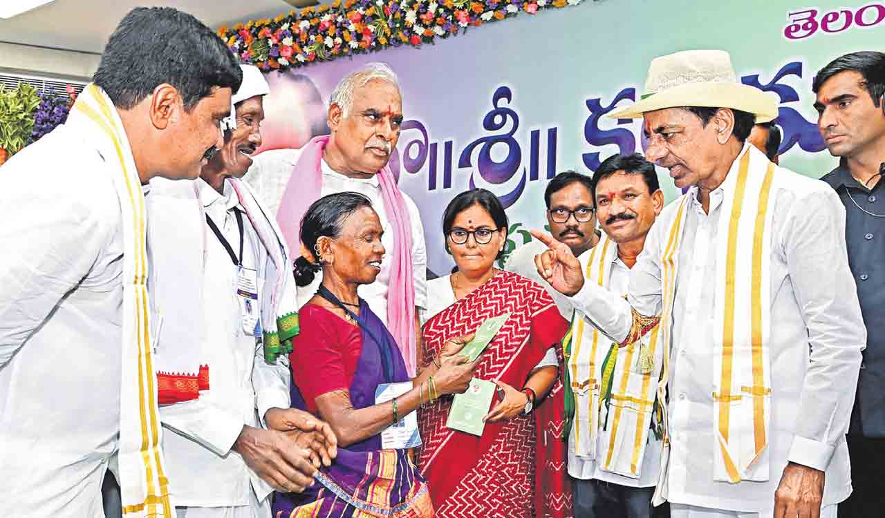 CM KCR launches podu land patta distribution in Asifabad