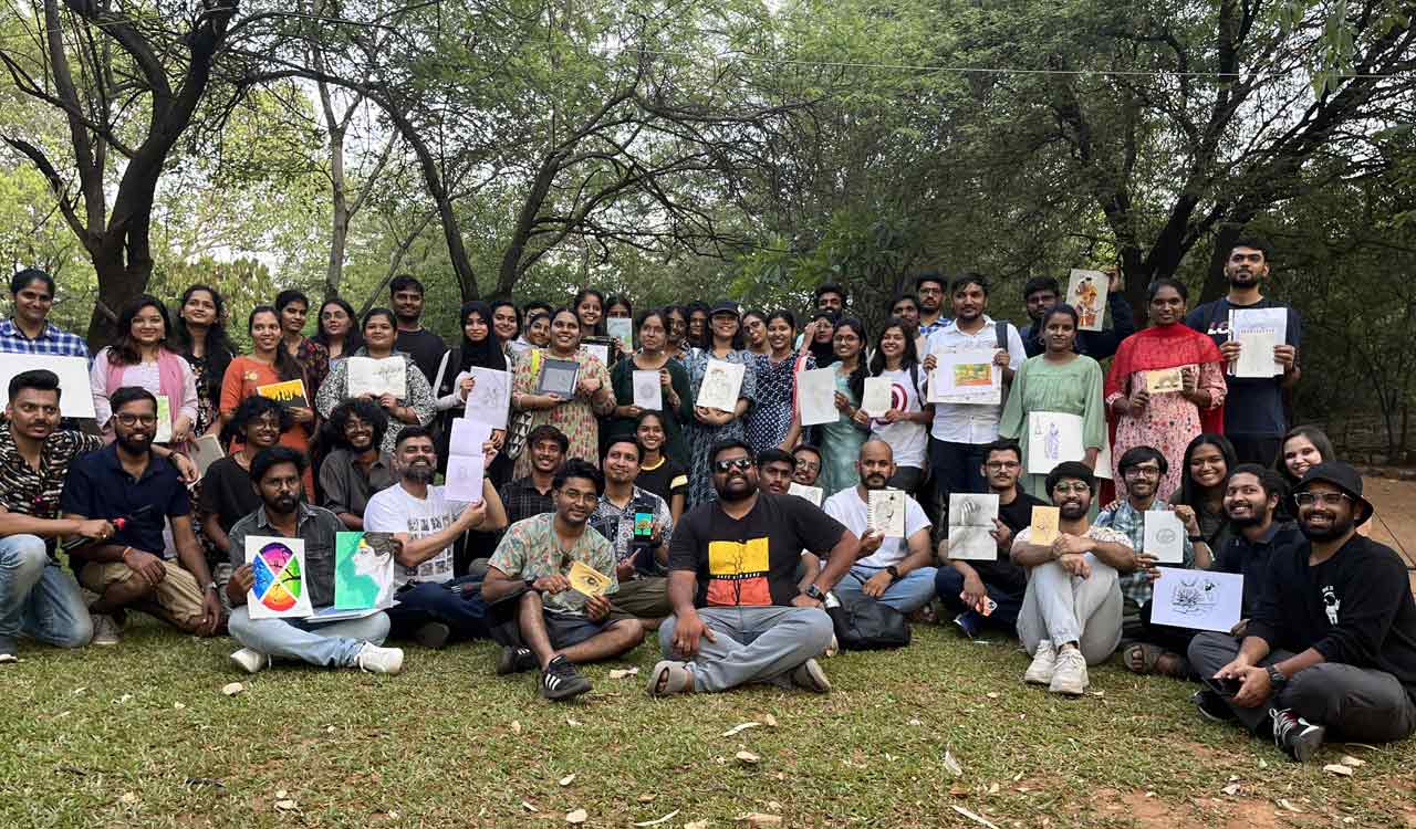 Hyderabad artists channel their creativity to turn KBR Park into an artistic haven