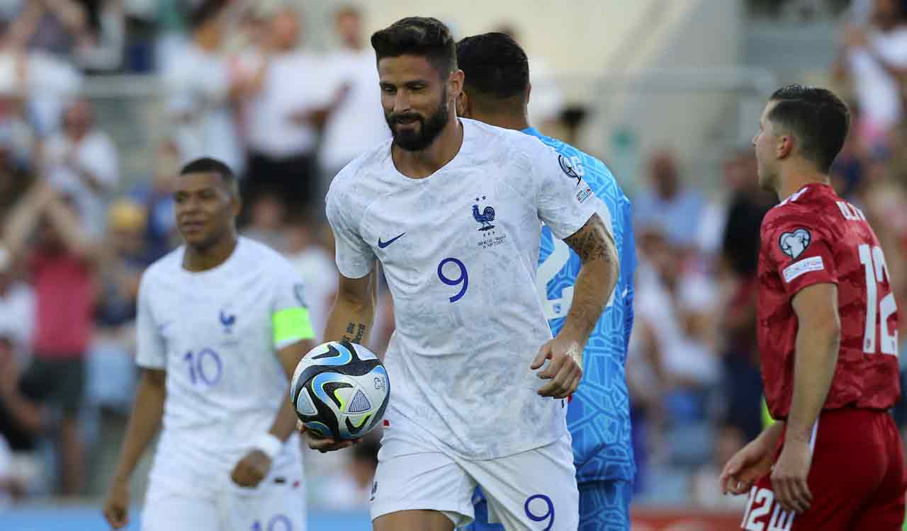 EURO 2024 qualifiers: Giroud, Mbappé score as France beats Gibraltar 3-0
