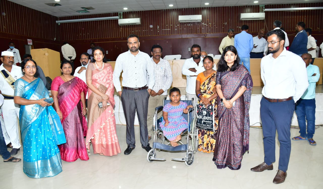 Karimnagar: Physically challenged girl given wheelchair on KTR’s initiative