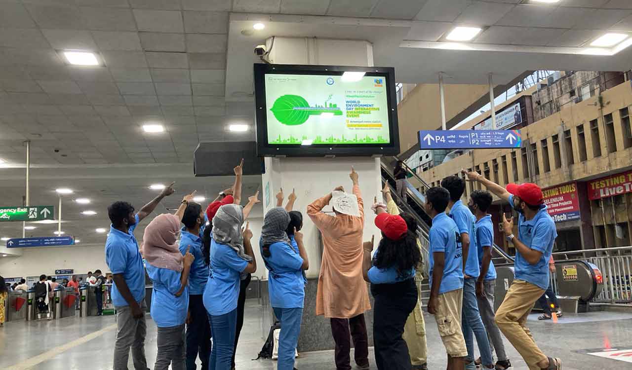 Hyderabad: L&T holds interactive awareness session at Ameerpet Metro Station