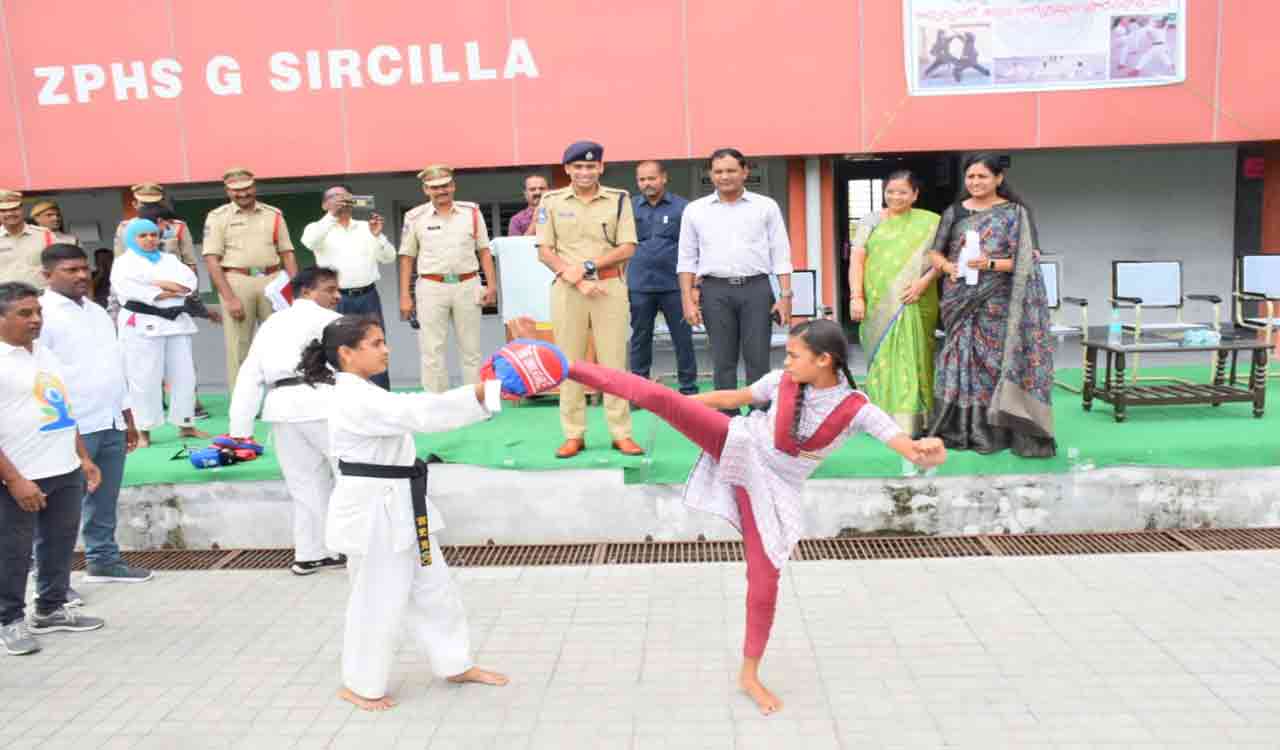 Sircilla police launch ‘Operation Jwala’ to empower girls with self-defense techniques