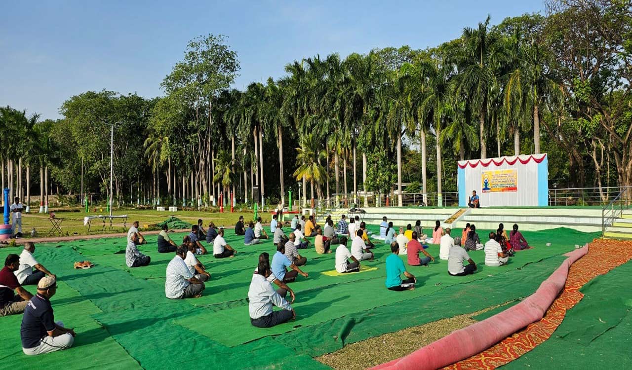 Five day yoga camp starts in NTPC Ramagundam