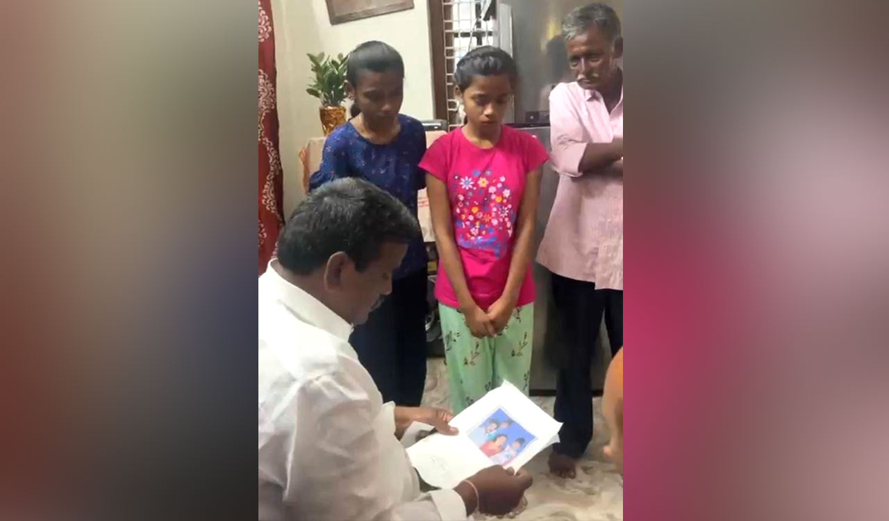 BRS leader Patnam Manikyam adopts orphaned children in Sangareddy