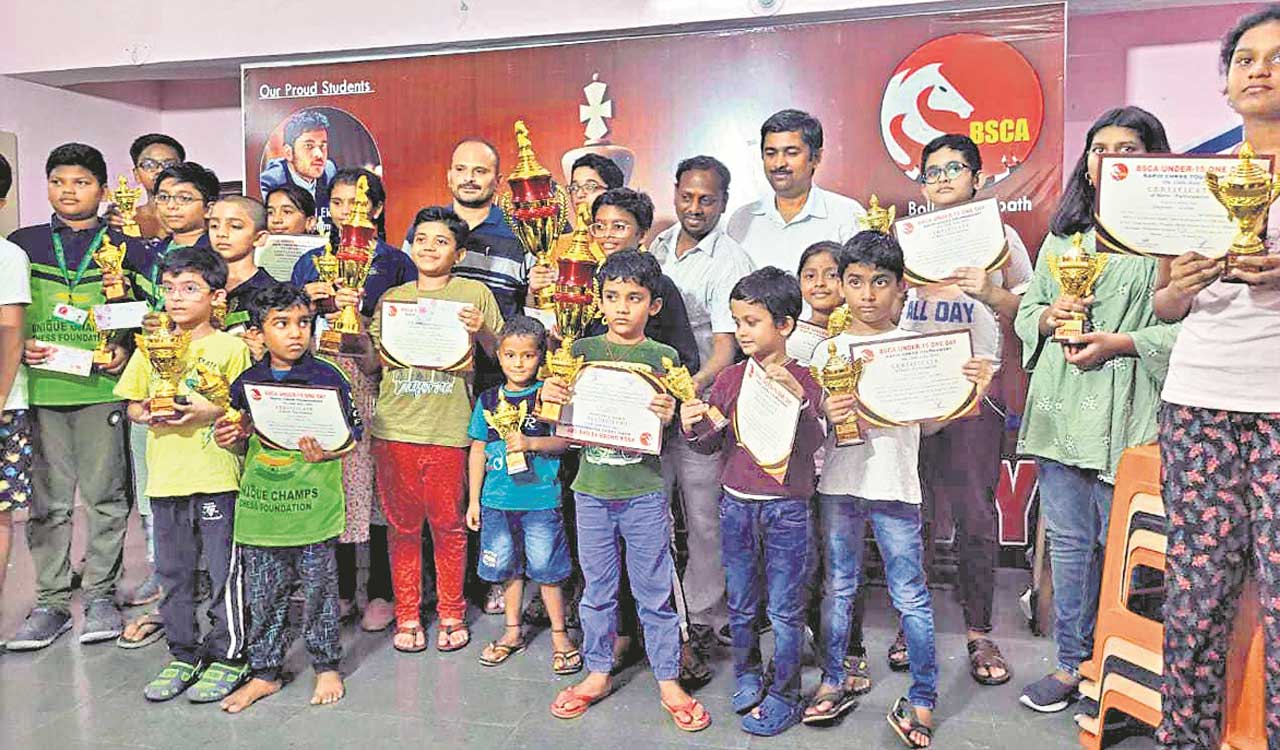 Saharsha claims top honours at BS Academy U-15 Chess Tournament