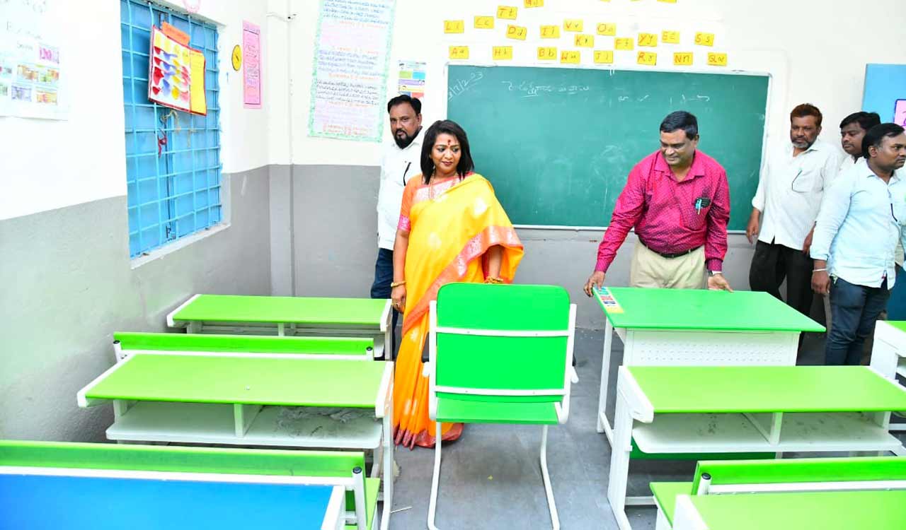 GHMC Mayor inaugurates renovated NBT Nagar Government School