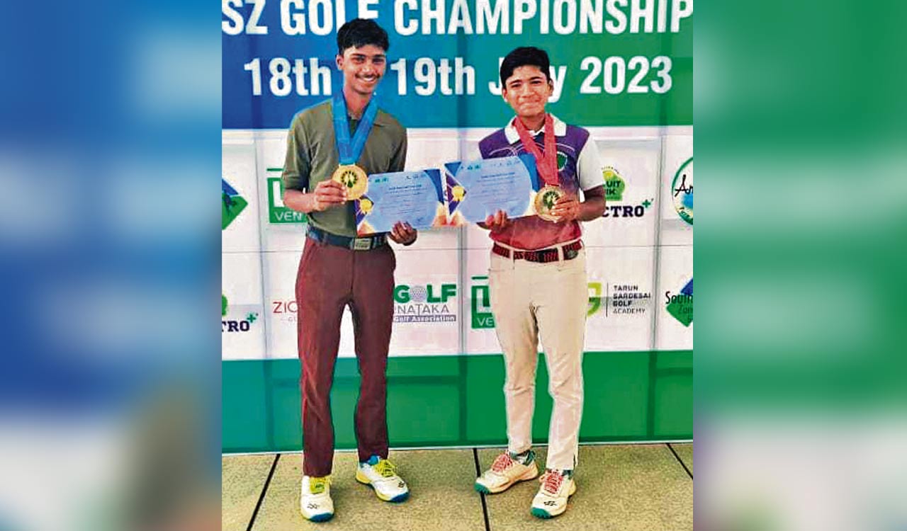 TSWREIS golfers Mukul, Amulya clinch medals at TSG South Zone Golf Championship