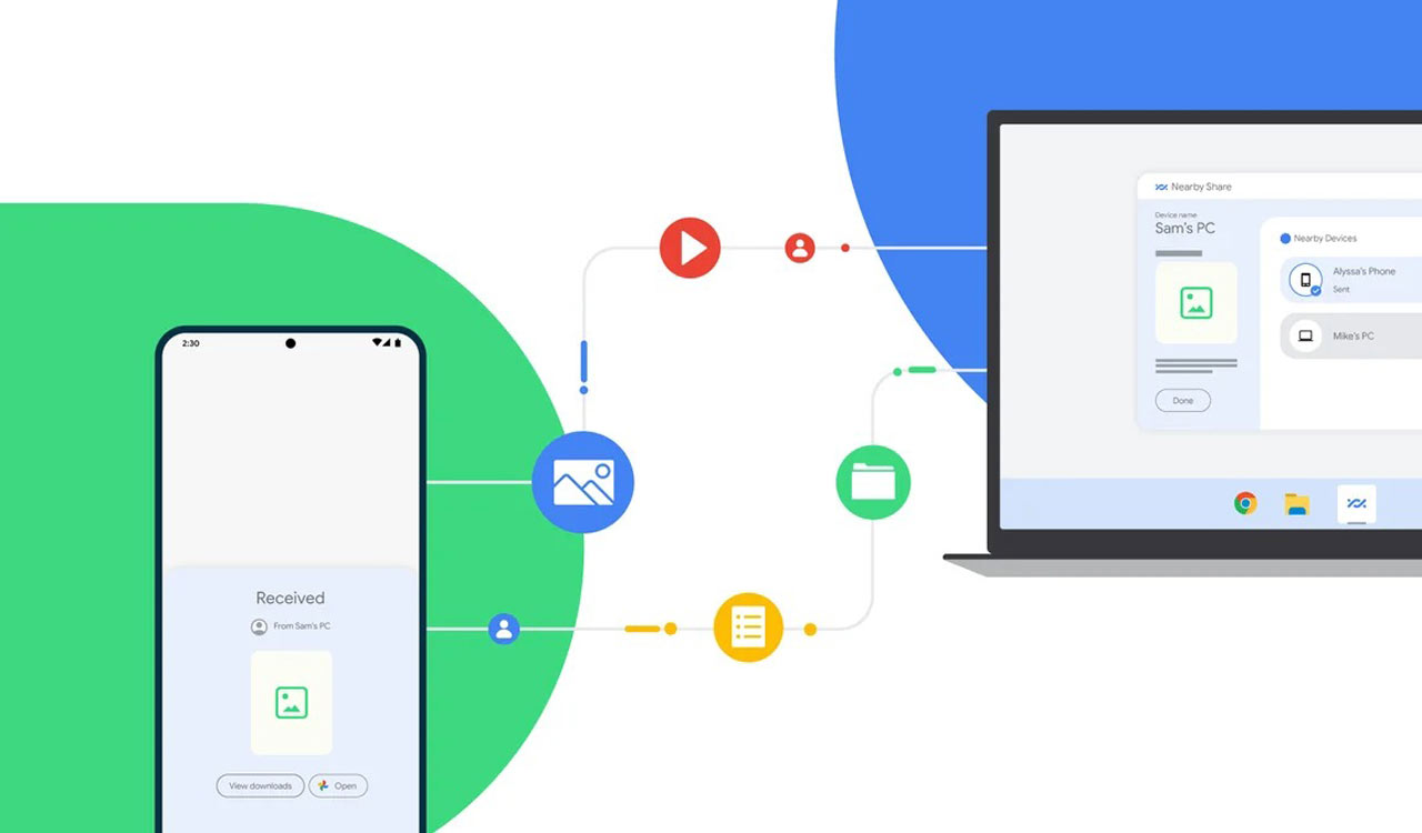 Google officially launches nearby share for Windows platform