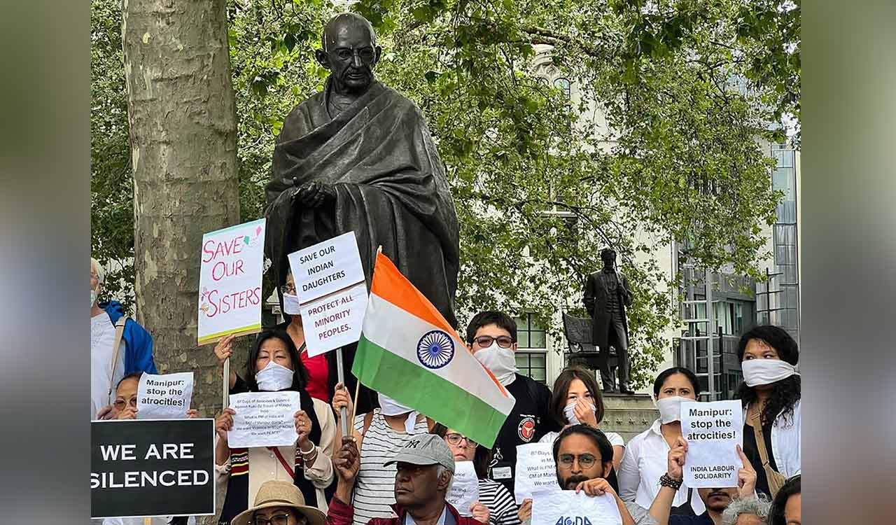 Silent protest march held in London over Manipur violence