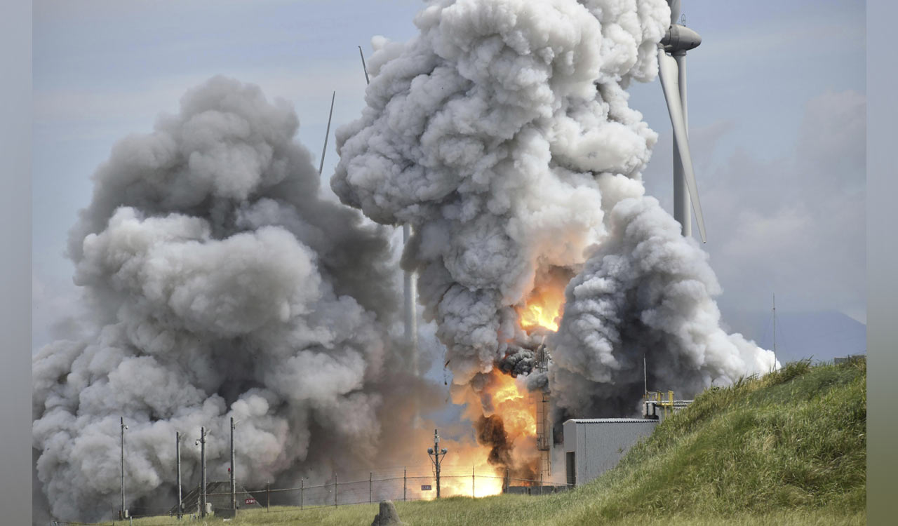 Rocket developed by Japan’s space agency explodes during testing; no injuries reported