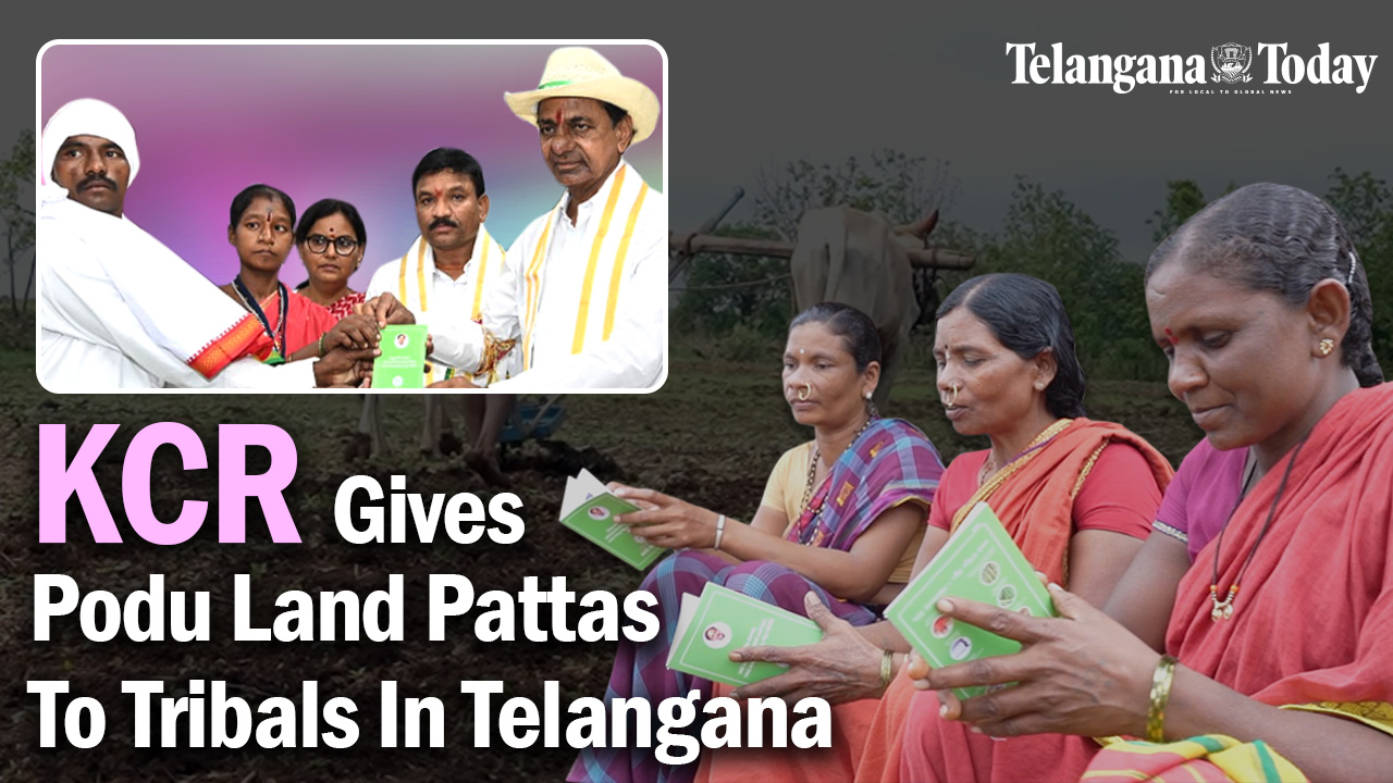 Telangana CM KCR Gives Podu Land Pattas to Tribals | Kumuram Bheem District | Telangana Today