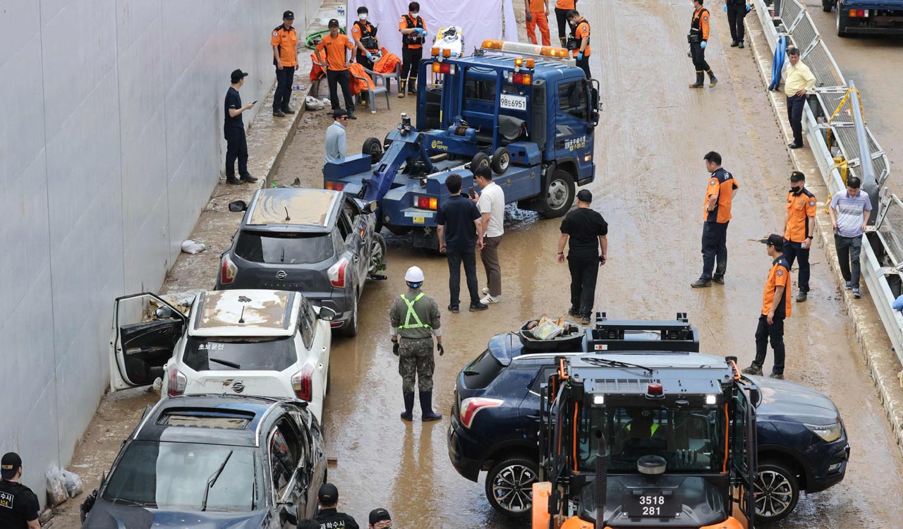 Heavy downpours lash South Korea for ninth day