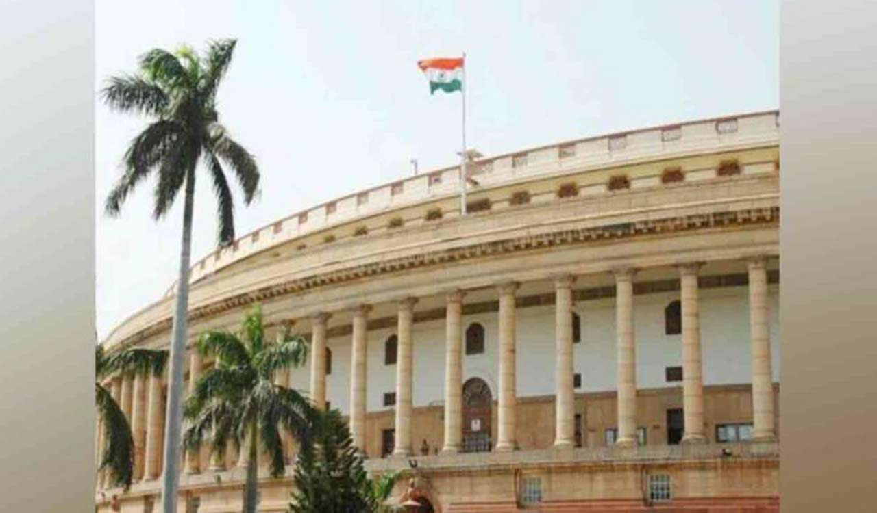 Amid Disruptions Both Lok Sabha Rajya Sabha Adjourned Till 2 Pm Telangana Today 8422