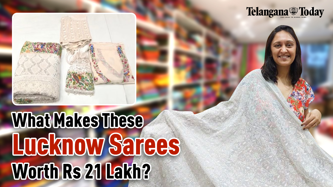Lucknow: This Chikankari Saree Made Of Japanese Pearls Is Worth Rs 21 Lakh