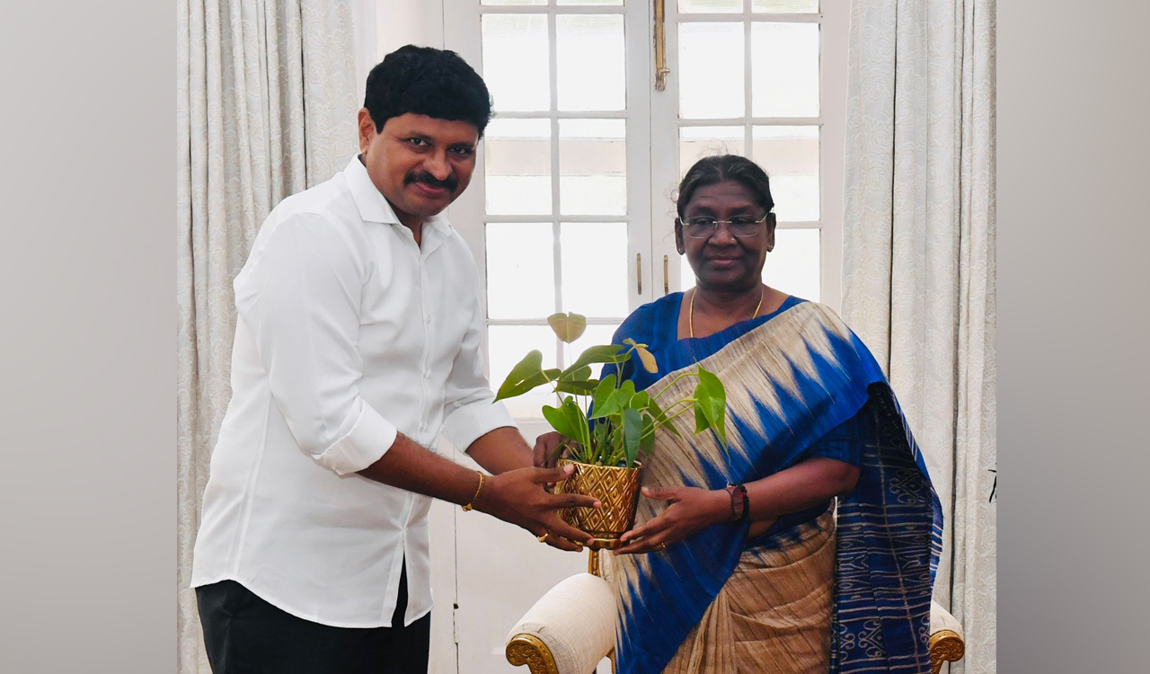MP Santosh Kumar meets President Murmu; informs about ‘GIC’