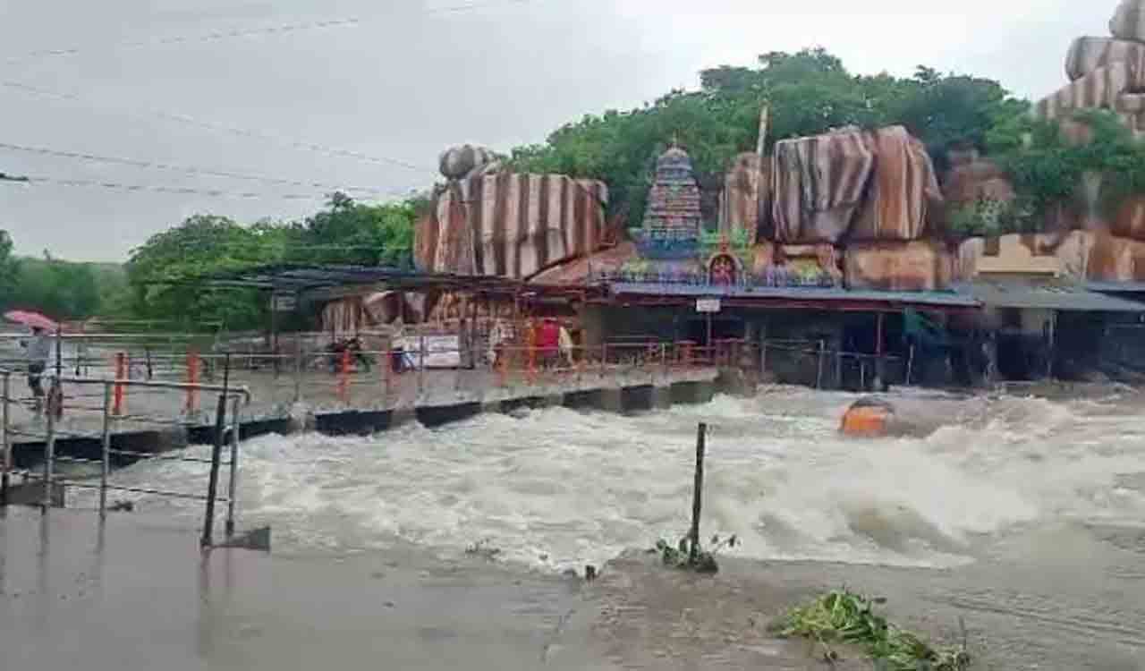 Manjeera in spate: Edupayala temple closed