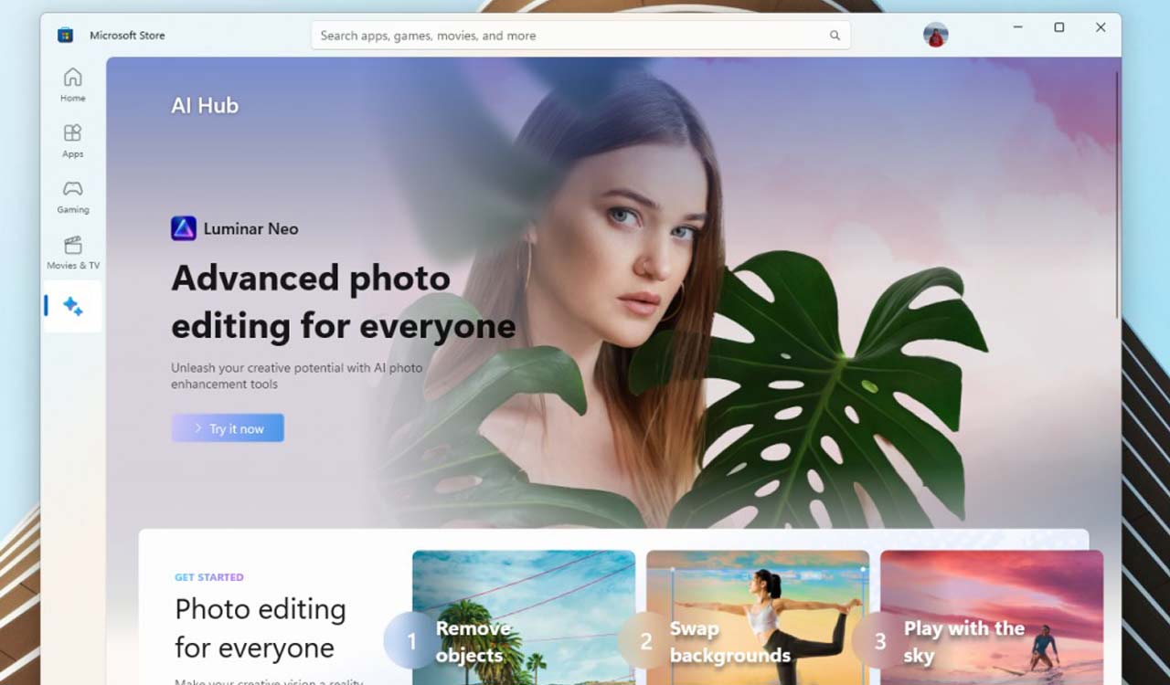 Microsoft testing AI hub for Windows 11 app store