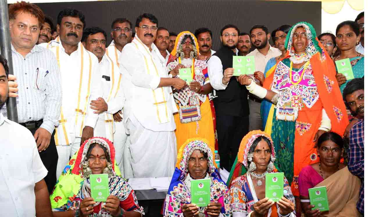 Wanaparthy: Minister distributes podu land pattas