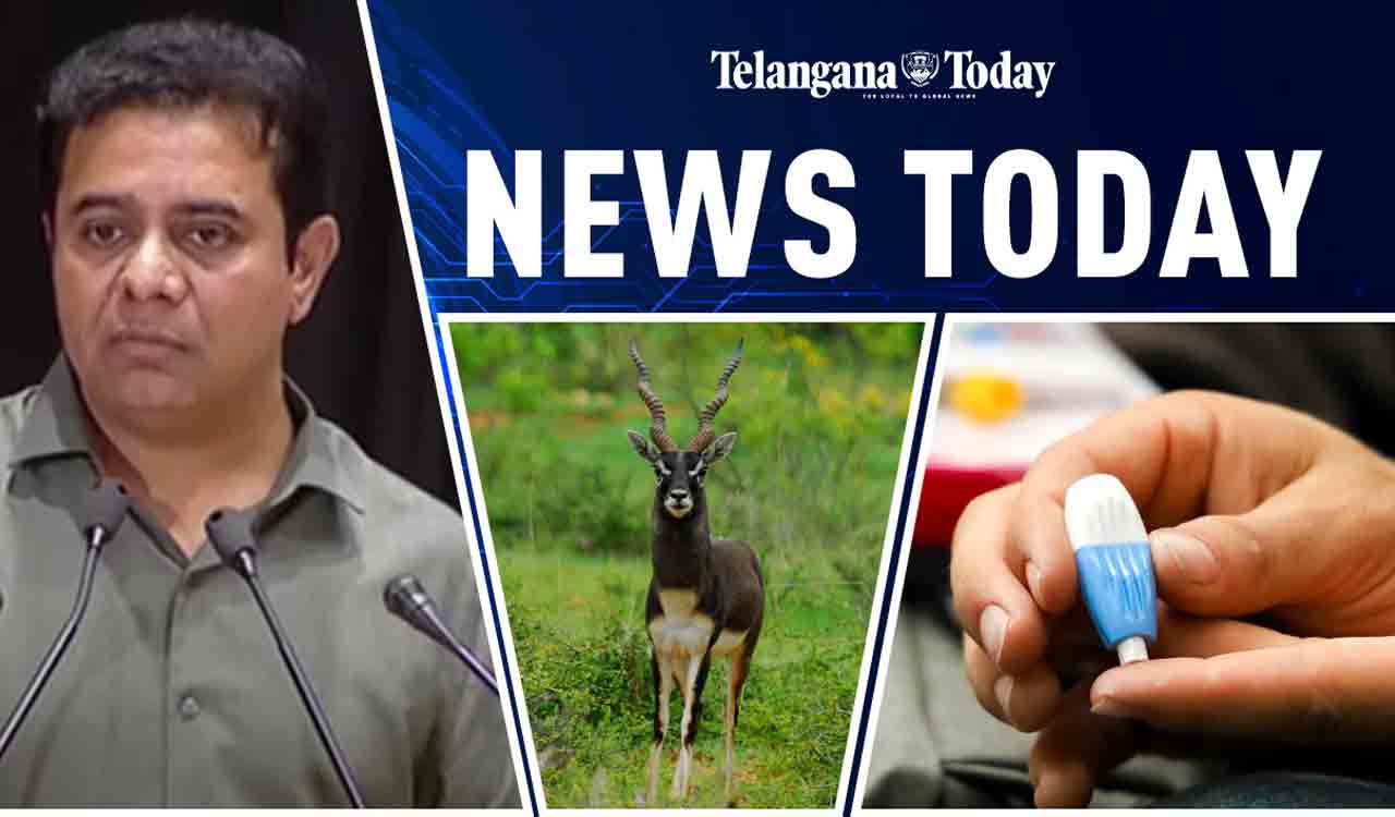News Today: KCR About Telangana Development, Black Bucks In Sangareddy, Finger-Prick Blood Test, And Others