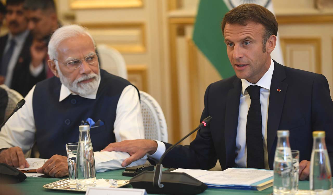 PM Modi engages in delegation-level discussions with French President
