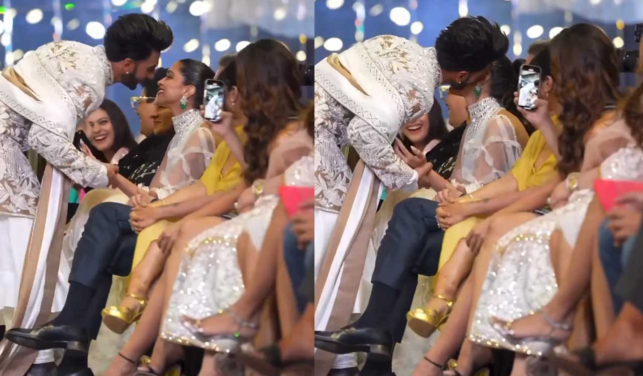 Ranveer kisses Deepika on Ramp at Manish Malhotra’s Bridal Couture Show