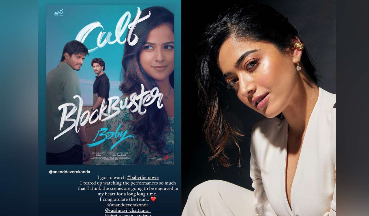 Rashmika Mandanna tears up while watching ‘Baby’