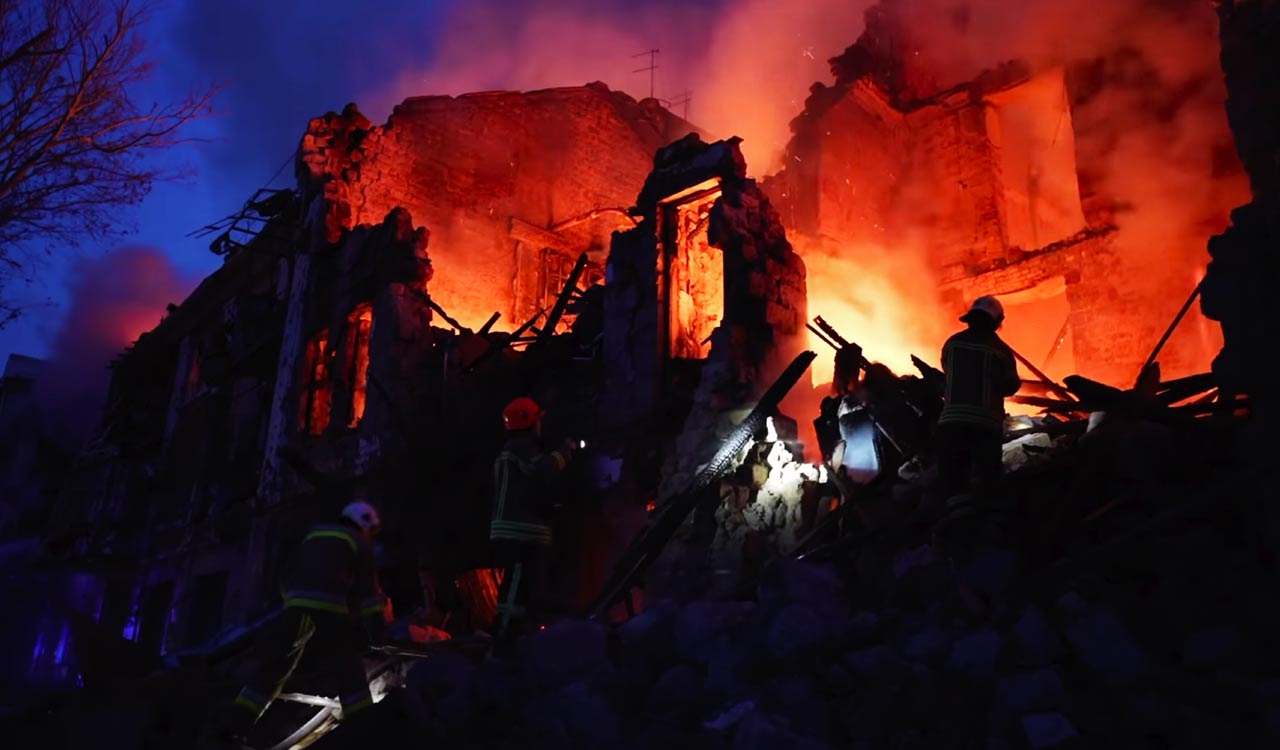 Two killed as Russia strikes Ukraine’s southern cities for third night