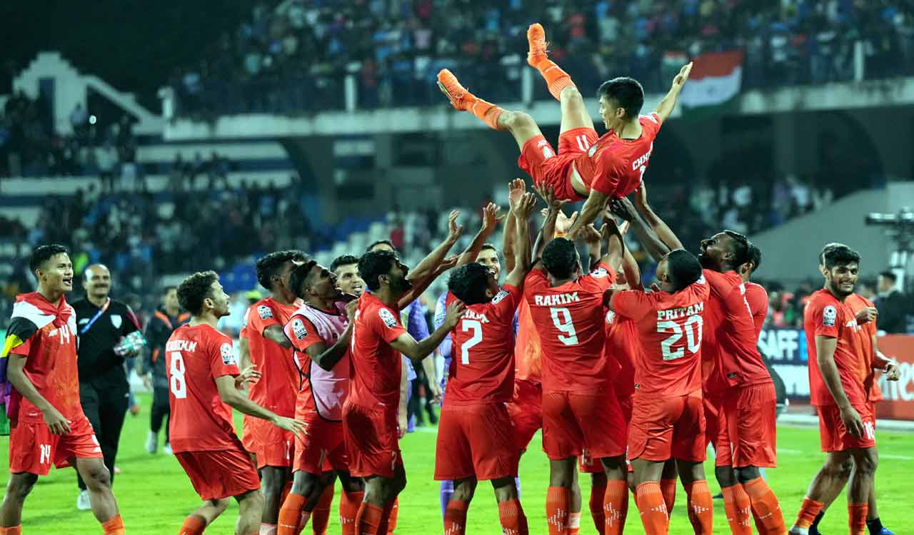 India beat Kuwait in penalty shootout to win SAFF Championships title for 9th time