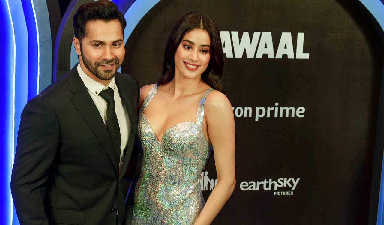 Star-studded affair at Bawaal screening: Varun, Janhvi make glamorous entrance