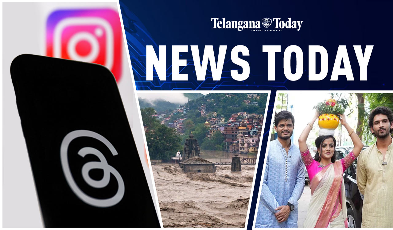 News Today: Heavy Rains In North India, Threads Record Downloads, Baby Movie Team Promotions, And Others