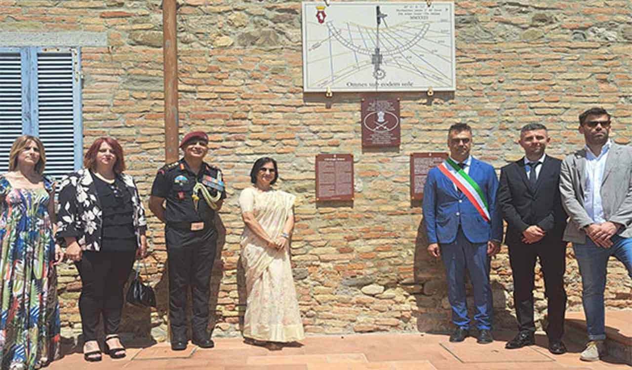 ‘Yeshwant Ghadge Sundial Memorial’ unveiled in Italy as a tribute to Indian Army