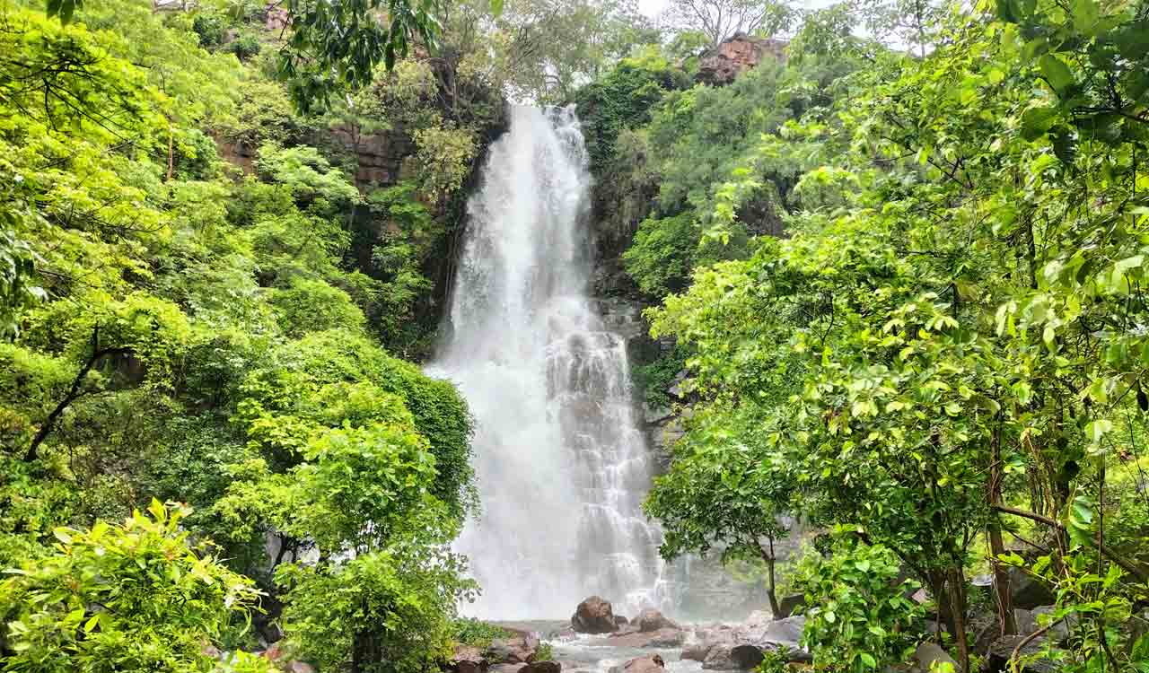 Waterfalls in Mulugu come alive following rainfall in Chhattisgarh