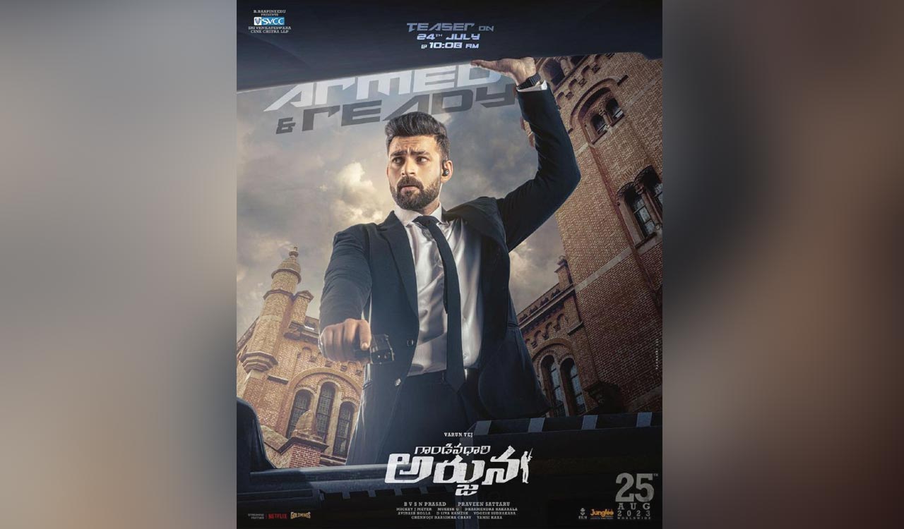 Varun Tej reveals new poster of action thriller ‘Gandeevadhari Arjuna’