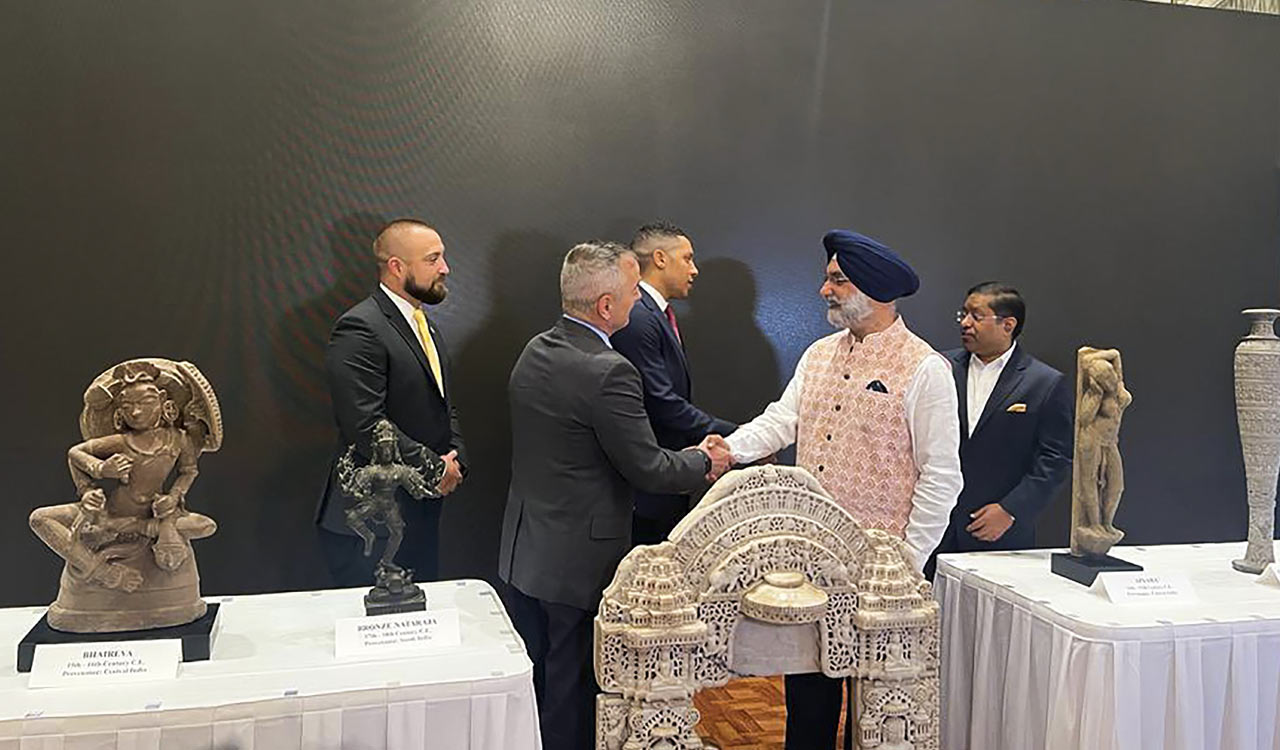 US returns 105 antiquities to India days after PM Modi’s visit