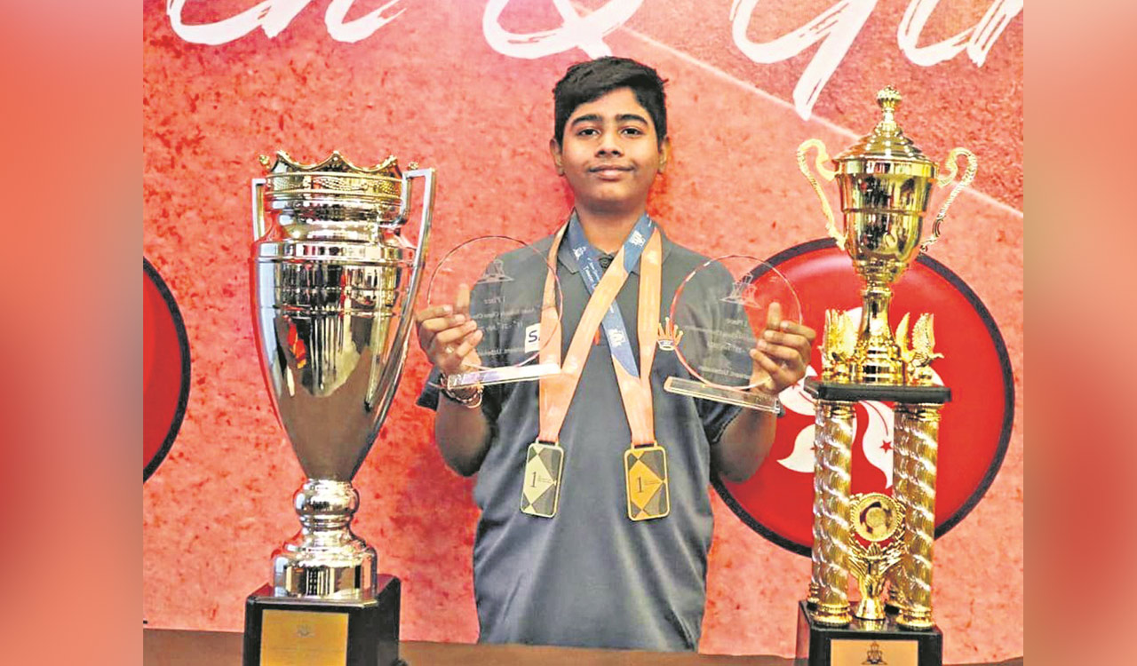 Telangana chess player Advaith clinches twin golds at 17th Asian Schools Chess Championship
