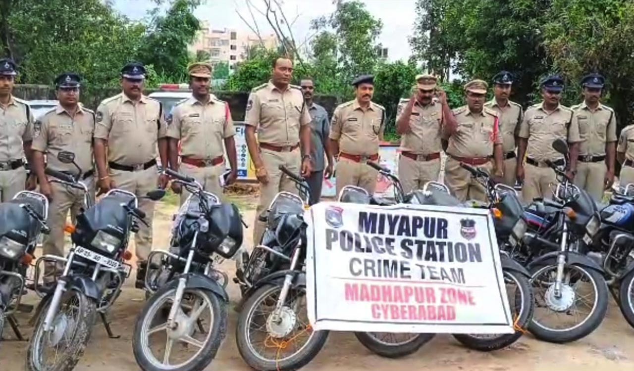 Hyderabad: Cops arrest bike thief, 16 two-wheelers recovered