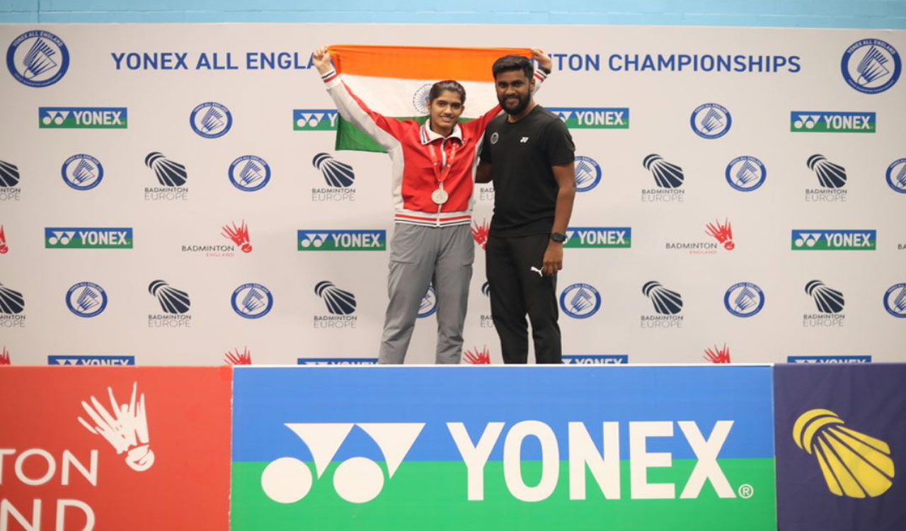 Raksha clinches silver at Junior All England Badminton Championship