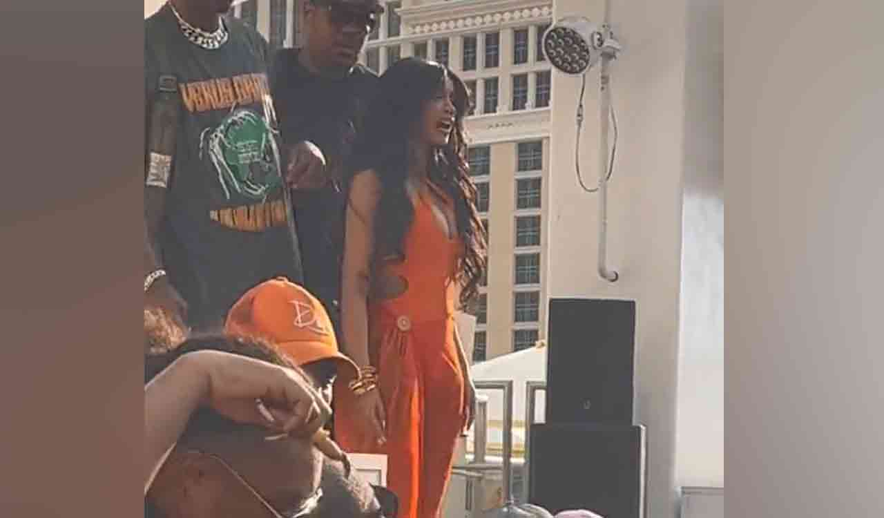 Cardi B throws microphone on person during her performance