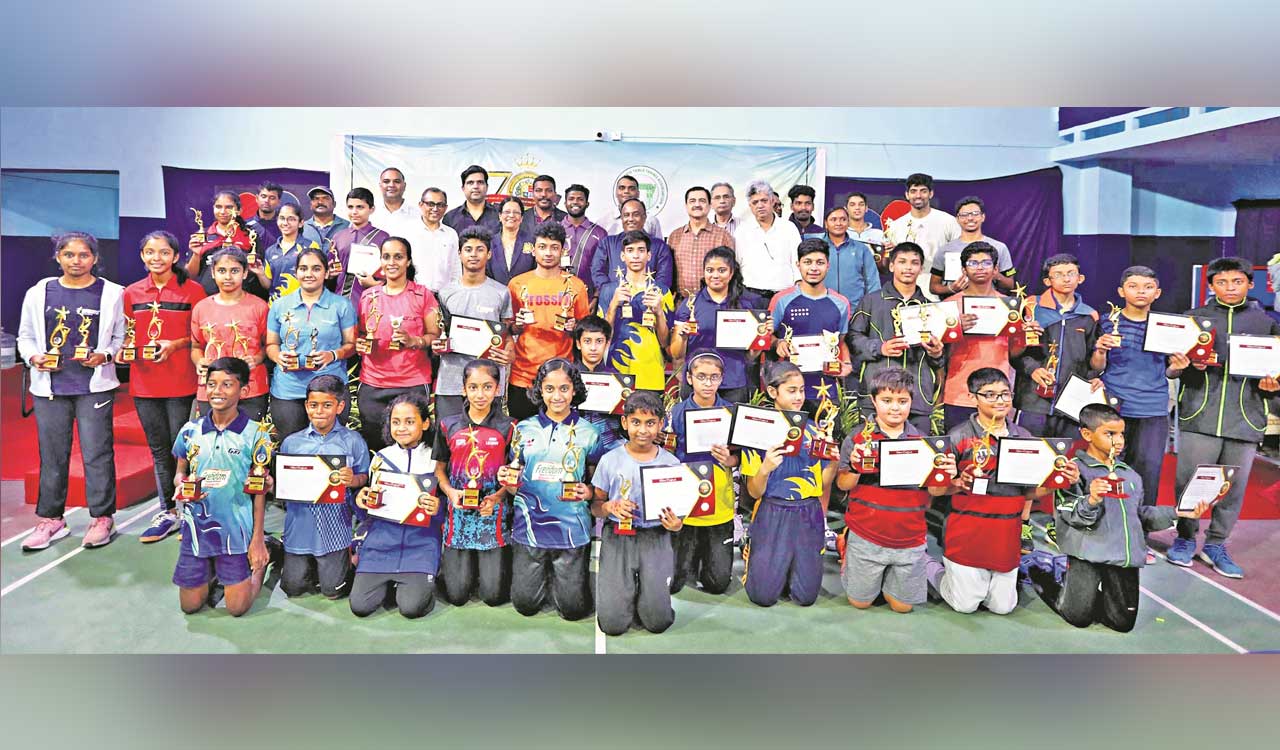 Satya bags hat-trick of titles at Telangana Ranking Table Tennis Championship