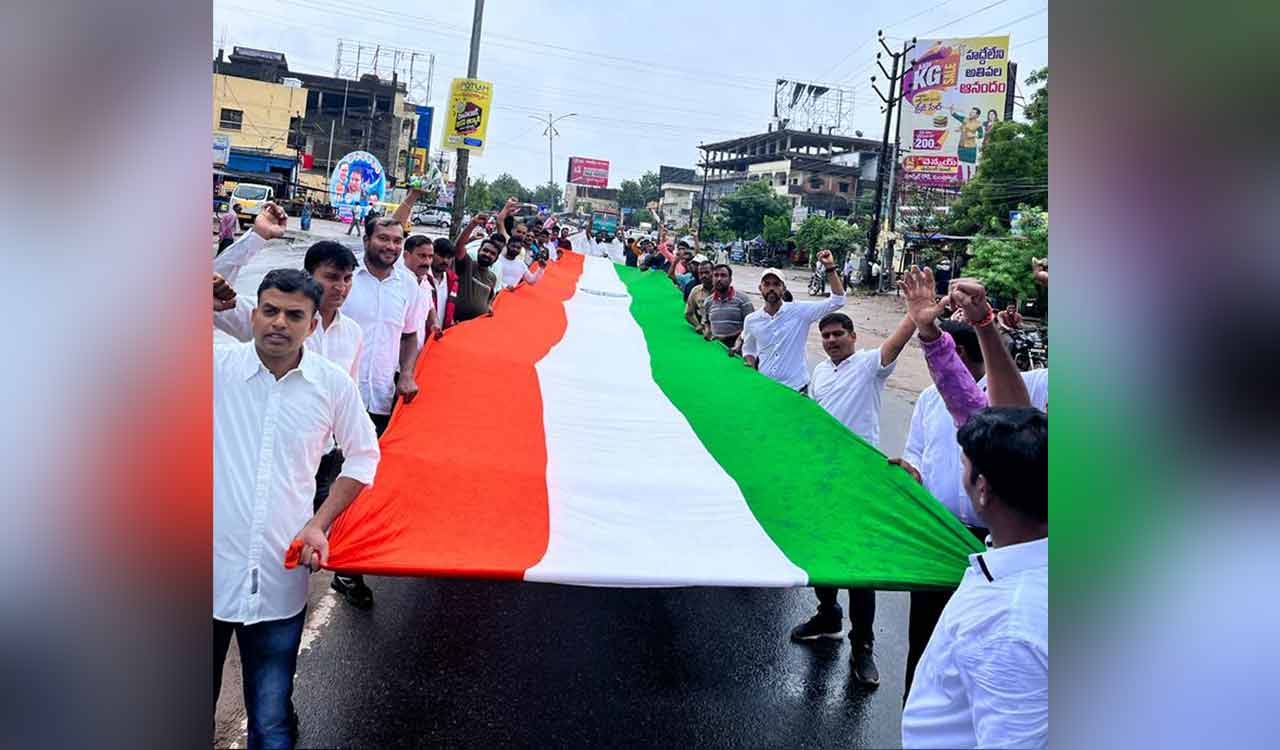 Rally taken out to mark Kargil Vijay Diwas in Mancherial