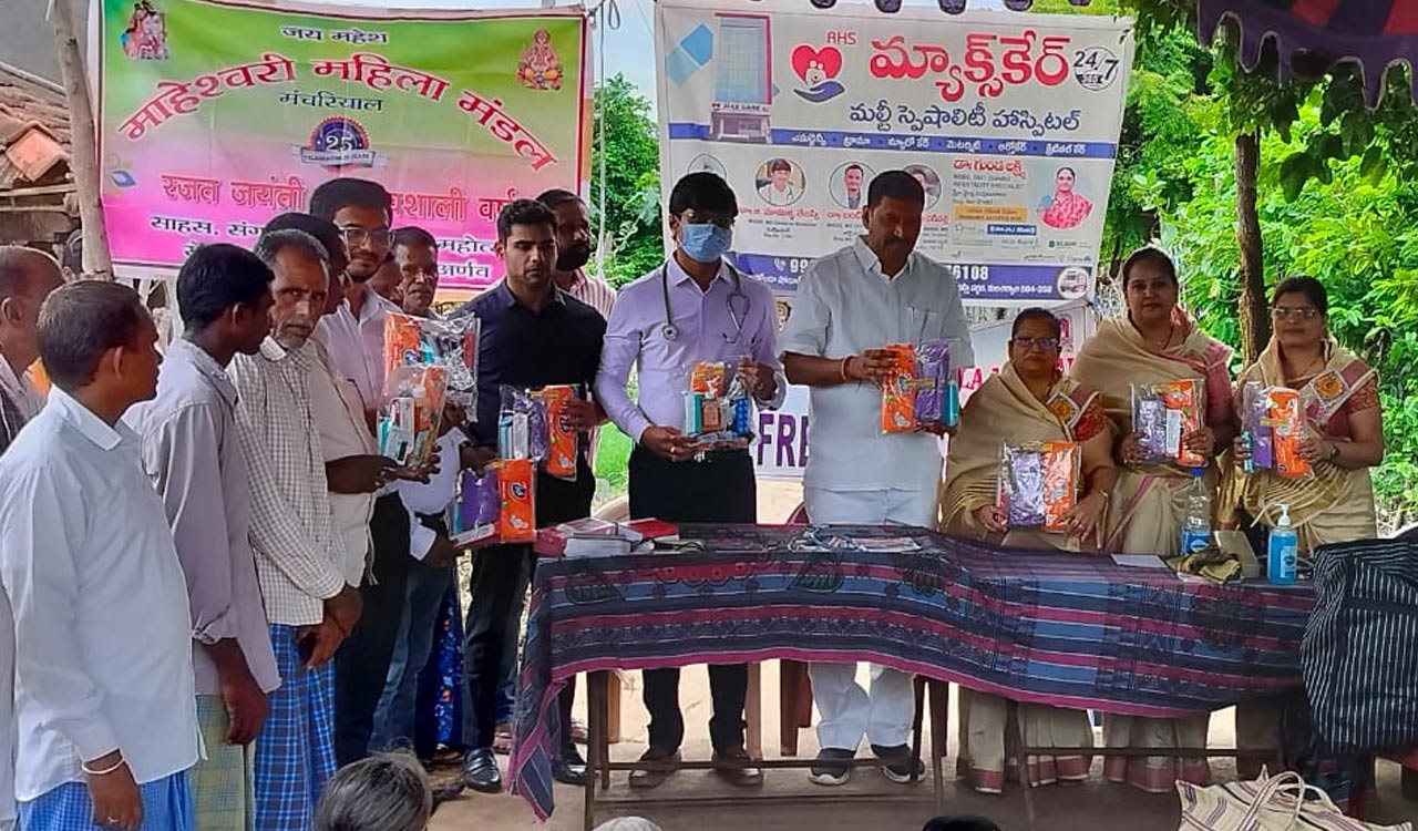 NGO conducts medical camp, donates raincoats in Mancherial