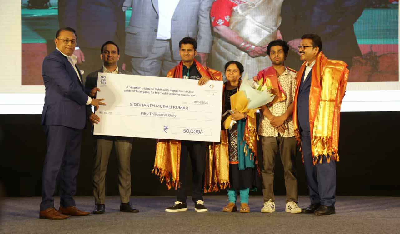 Special Olympics bronze medalist Siddhanth felicitated in Hyderabad