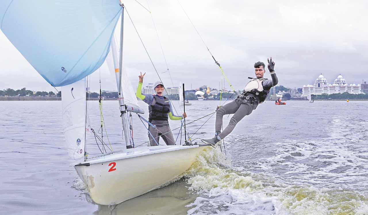 Telangana’s Dharani-Vadla win gold in Monsoon Regatta Sailing Championship