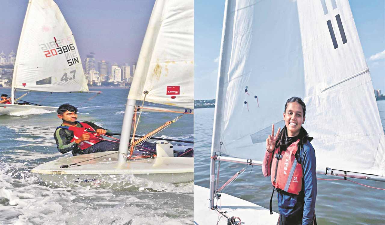 NSS Sailors Shashank, Divyanshi impress at Secunderabad Club Youth Regatta