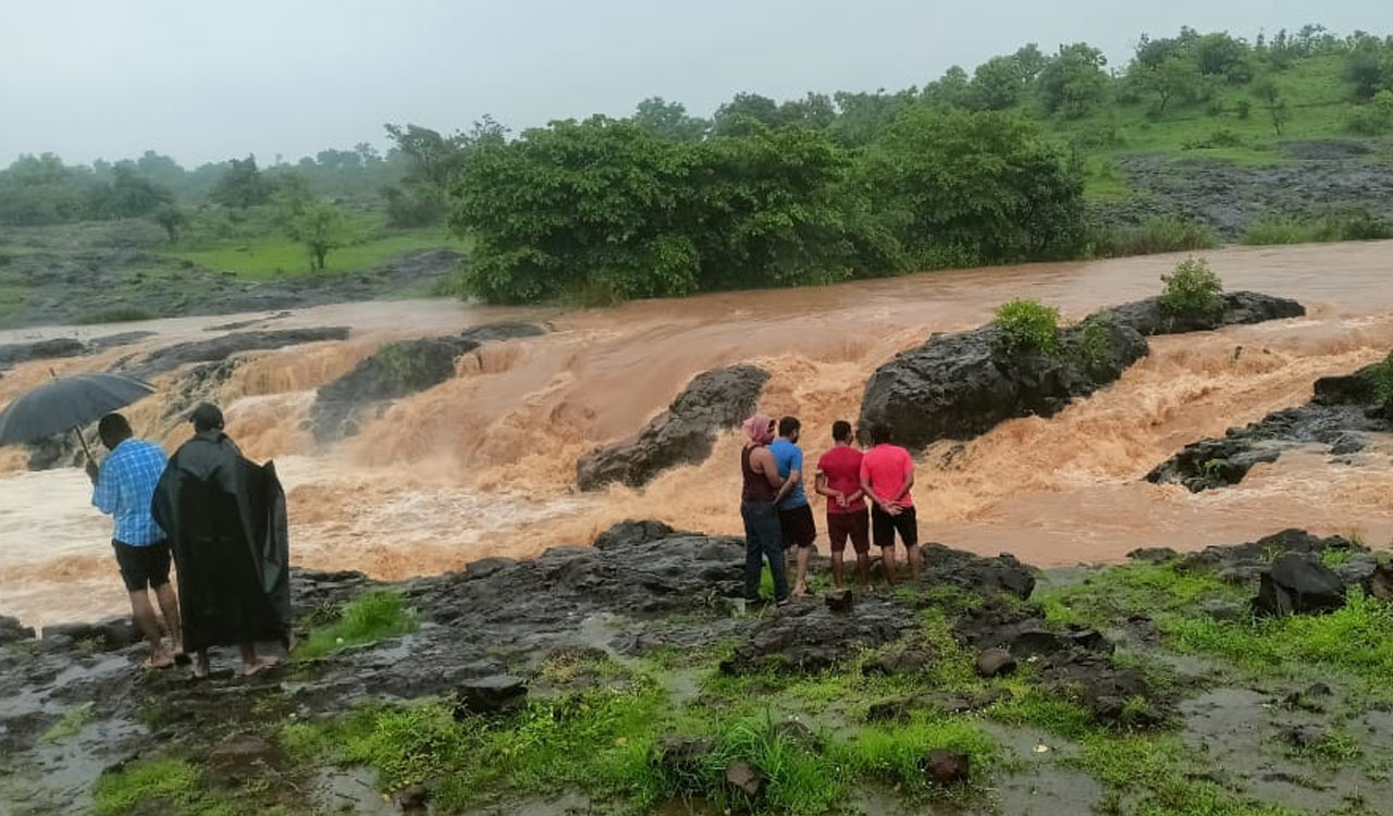 Jadi Malkapur waterfall comes alive in Sangareddy