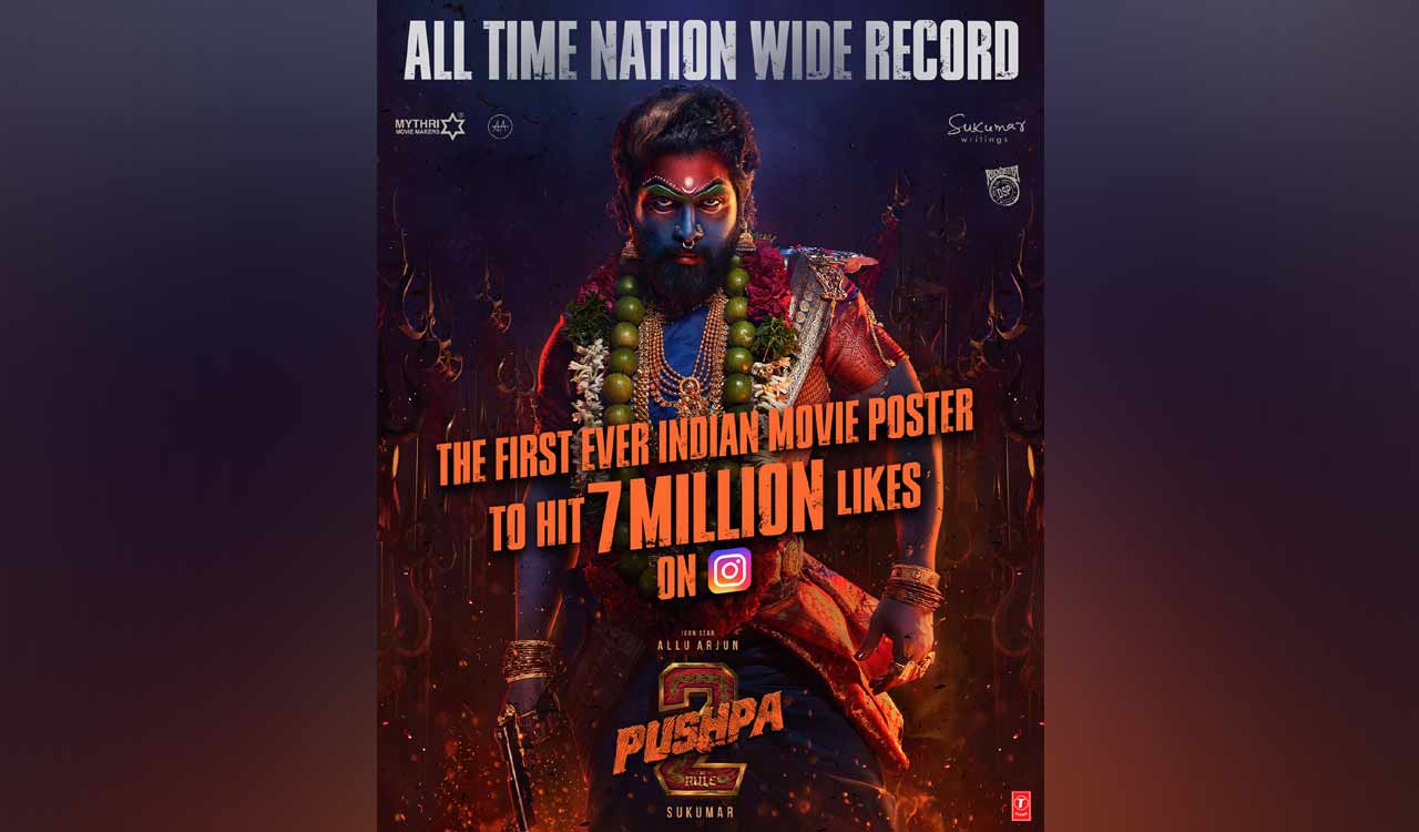 Allu Arjun’s first look in ‘Pushpa 2: The Rule’ garners 7 million likes