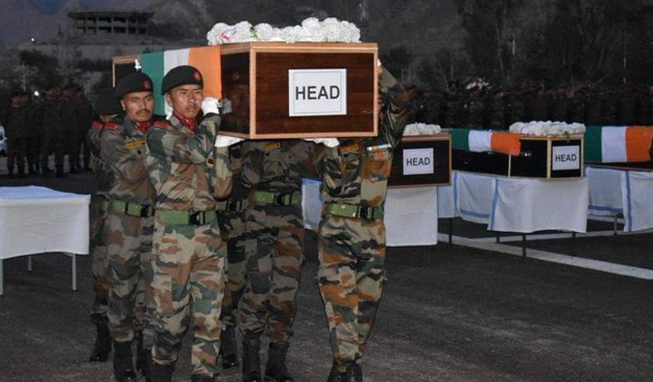 Wreath-laying ceremony held for nine soldiers killed in road accident in Ladakh