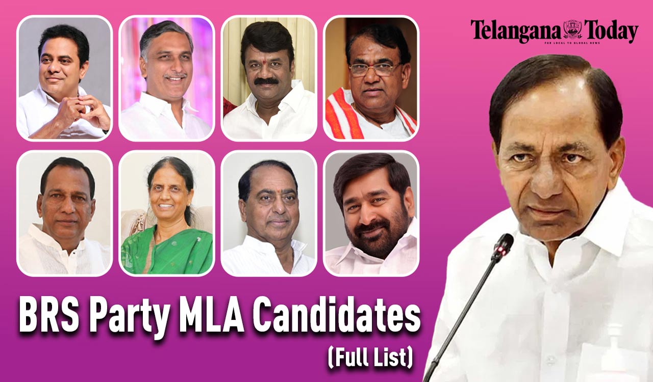 BRS Party MLA Candidates Telangana Assembly Elections 2023Telangana