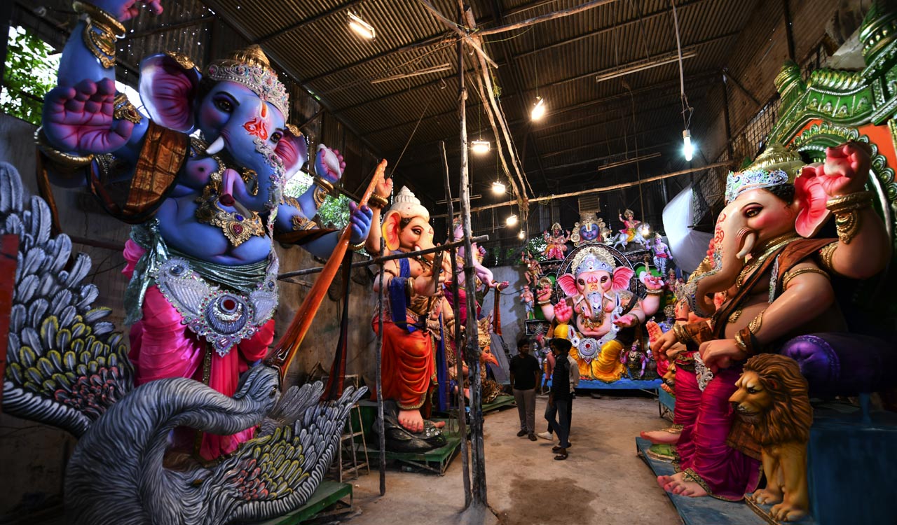 Sculptors innovate as Ganesh Chaturthi comes closer in Hyderabad